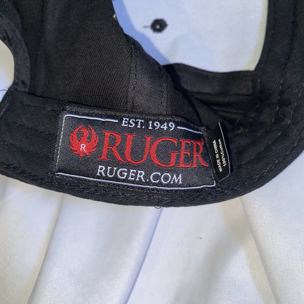 Official Ruger Embroidered Red Logo Strapback Cap Baseball Hat One Size Fits All - Picture 4 of 4